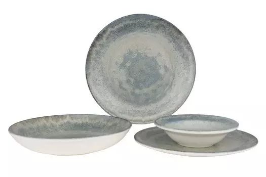 Набор посуды Bonna - Omnia - 24 предмета - 6 персон - фарфор, серый