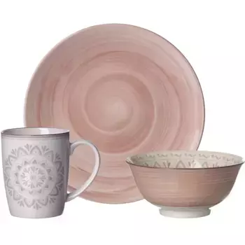 Набор посуды для завтрака Ritzenhoff & Breker «Валенсия» (набор, 3 предмета), 3 предмета, на 1 персону (тарелка, чашка, миска), цвет natur/hellbraun/hellrosa