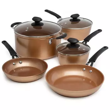 Набор посуды Ecolution Titanium Ceramic Easy Clean Endure, 8 предметов