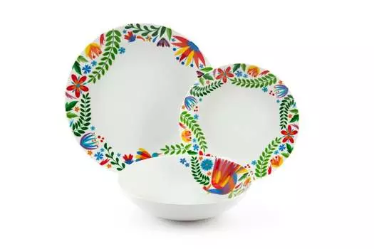 Набор посуды Excelsa 12 предм. Fiesta фарфор разноцветный, мультиколор