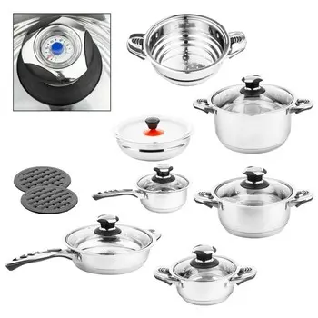 Набор посуды HI, 13 предметов. Серебро