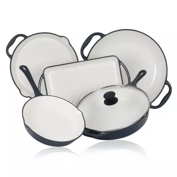 Набор посуды из 5 предметов, Blue Berry, со сковородами-гриль, пластиной для гриля и формой для паэльи Mahlzeit