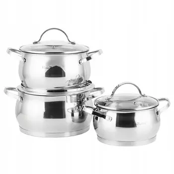 Набор посуды из 6 предметов из нержавеющей стали, набор кастрюль для индукционной плиты, набор кастрюль Markenlos