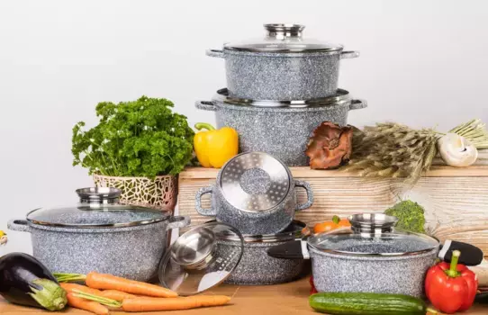 Набор посуды Klnberg, серый