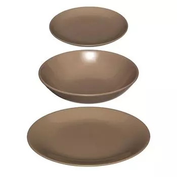 Набор посуды на 6 персон COLORAMA, фарфор Secret de gourmet, бежевый