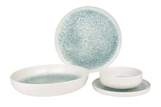 Набор посуды Ринарт - Асель - 24 предмета - 6 персон - фарфор Rinart, синий