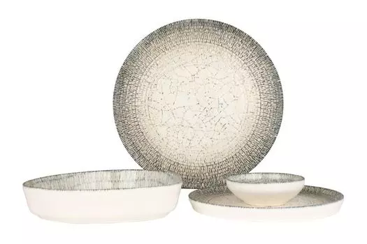 Набор посуды Ринарт - Ольмека - 24 предмета - 6 персон - фарфор Rinart, мультиколор