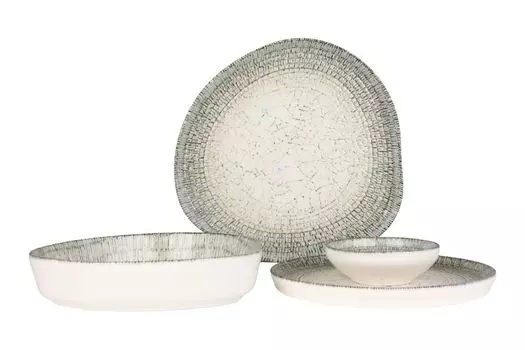 Набор посуды Ринарт - Ольмека - 24 предмета - 6 персон - фарфор Rinart, мультиколор