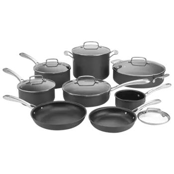 Набор посуды с антипригарным покрытием Cuisinart 14 предметов, черный