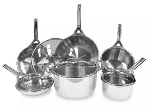 Набор посуды True Induction Gourmet, серебряный