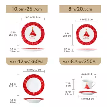 Набор посуды VEWEET, красный