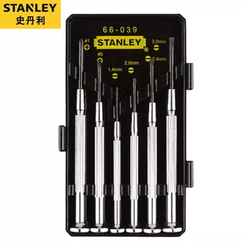 Набор прецизионных отверток Stanley Набор отверток для металлических часов прецизионный пакетный набор из 6 предметов 66-039-23
