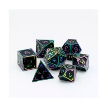 Набор прицельной сетки Zenith Poly - Темная материя (7), Metal Poly Dice Sets (Die Hard Dice)