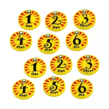 Набор пронумерованных жетонов премиум-класса «Мучения», 1–6, Token Sets - Forbidden Psalm/MRK BORG (Litko Aerosystems)