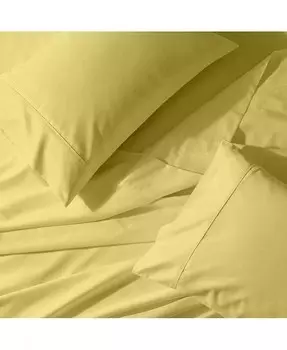 Набор простыней, легкий в уходе — Solid, плотность ниток 650, Twin XL Egyptian Linens, золото