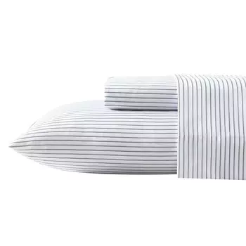 Набор простыней Nautica из серой микрофибры в полоску Twin/Twin Xl, цвет Dredge Grey Heather