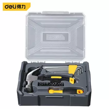 Набор ящиков для бытовых инструментов Deli, ежедневная установка, крепеж, ремонт оборудования, набор ручных инструментов, набор из 30 предметов DL1001-30J