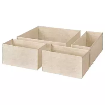 Набор ящиков для хранения Ikea Bollsund, 4 шт, бежевый