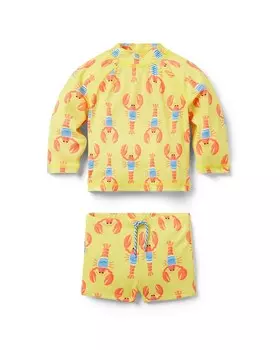 Набор рашгардов Janie and Jack из 2 предметов, желтый