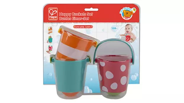 Набор разноцветных ведер