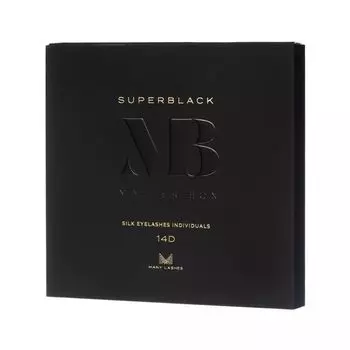 Набор ресниц для макияжа 14d, изгиб cc - более выразительные ресницы, 1 комплект. Many Beauty Master box superblack silk eyelashes individuals