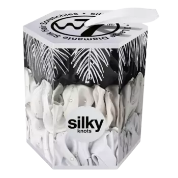 Набор резинок для волос из шёлка со стразами, 3 шт./1 упаковка. W7 Silky knots