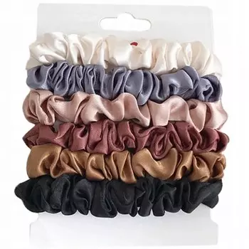Набор резинок для волос Scrunchies, 6 резинок для волос Inna Marka