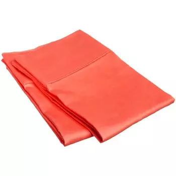 Набор роскошных однотонных наволочек из превосходного дышащего египетского хлопка плотностью 300 нитей Superior, цвет Coral