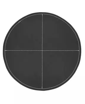 Набор роскошных подставок для столовых приборов из искусственной кожи размером 4,15 x 15 дюймов Saro Lifestyle, черный