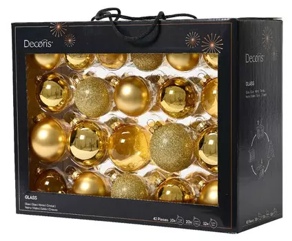 Набор рождественских шариков X-Mas, 7,00x7,00x7 см, золотой