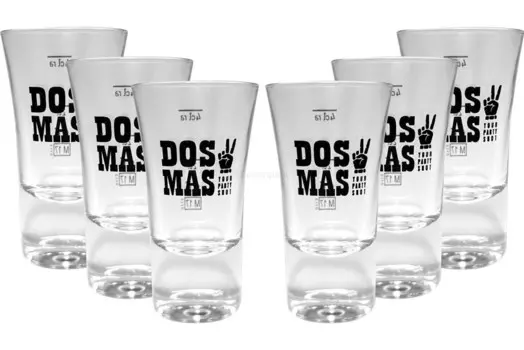 Набор рюмок Dos Mas - 6 рюмок 4cl, калиброванные Mixcompany