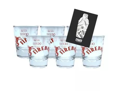 Набор рюмок FIREBALL - 6 рюмок 2/4cl, калиброванные Mixcompany