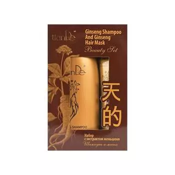 Набор с экстрактом женьшеня: шампунь и маска для волос TIANDE