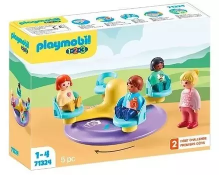 Набор с фигурками 1.2.3 71324 Карусель с цифрами Playmobil