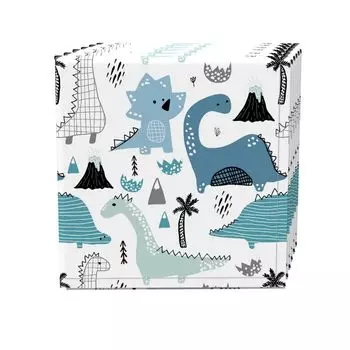 Набор салфеток, 100 % полиэстер, набор из 4 шт., 18x18 дюймов, нарисованные вручную динозавры