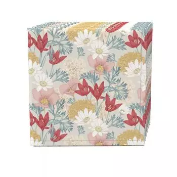 Набор салфеток, 100% полиэстер, набор из 4 шт., 18х18 дюймов, Сад цветов