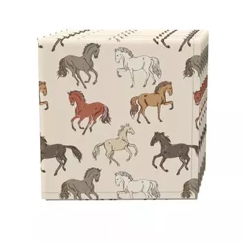 Набор салфеток, 100% полиэстер, набор из 4 шт., 18x18 дюймов Wild Horses