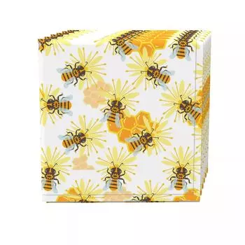 Набор салфеток, 100 % полиэстер, набор из 4 шт., 18x18 дюймов, эскиз Honey Bee