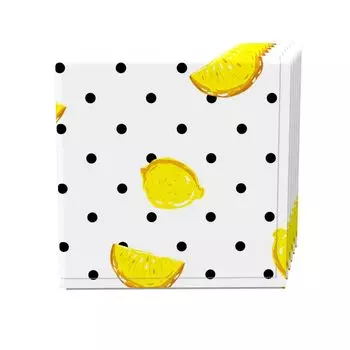 Набор салфеток, 100 % полиэстер, набор из 4 шт., 18x18 дюймов Summertime Lemons