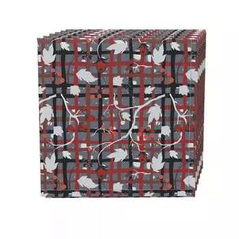 Набор салфеток, 100 % полиэстер, набор из 4 шт., 18x18 дюймов, красный Beautiful Berry Weave