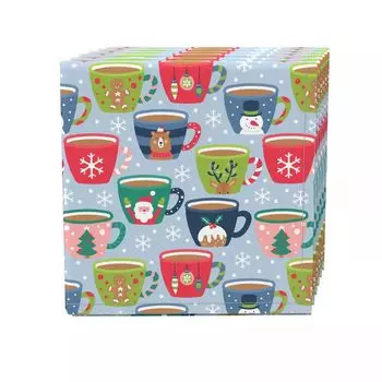 Набор салфеток, 100% полиэстер, набор из 4 кружек Holiday Hot Cocoa размером 18x18 дюймов