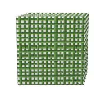 Набор салфеток, 100 % полиэстер, набор из 4 шт., 18x18 дюймов Bam boo Green Grid Fence