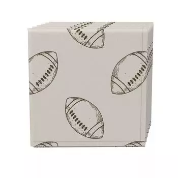 Набор салфеток, 100 % полиэстер, набор из 4 шт., 18x18 дюймов, Football Sketch