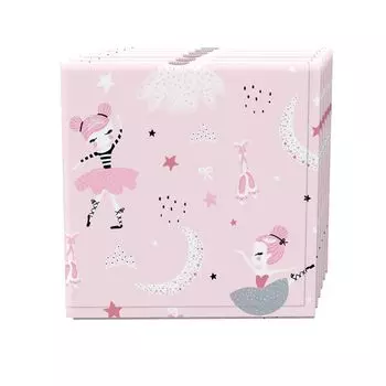 Набор салфеток, 100 % полиэстер, набор из 4 шт., 18x18 дюймов, Pink Ballerina
