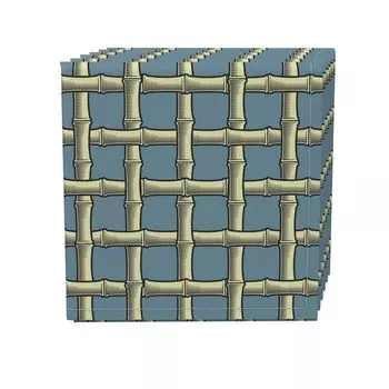 Набор салфеток, 100 % полиэстер, набор из 4 шт., 18x18 дюймов, решетка Bam boo Cane