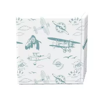 Набор салфеток, 100 % полиэстер, набор из 4 шт., 18x18 дюймов, Vintage Aviation
