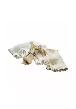 Набор салфеток 4 июня белый/лен Loberon, wei/ leinen