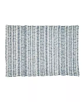 Набор салфеток для столовых приборов с узором из тканых линий размером 4, 20 x 14 дюймов Saro Lifestyle, синий