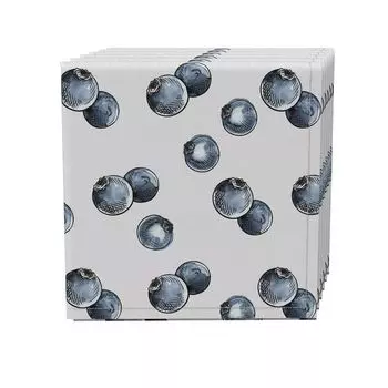 Набор салфеток из 4 шт., 100 % хлопок, 20х20 дюймов, Черничный пикник