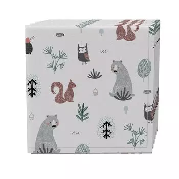 Набор салфеток из 4 шт., 100% хлопок, 20х20 дюймов, Into the Wild